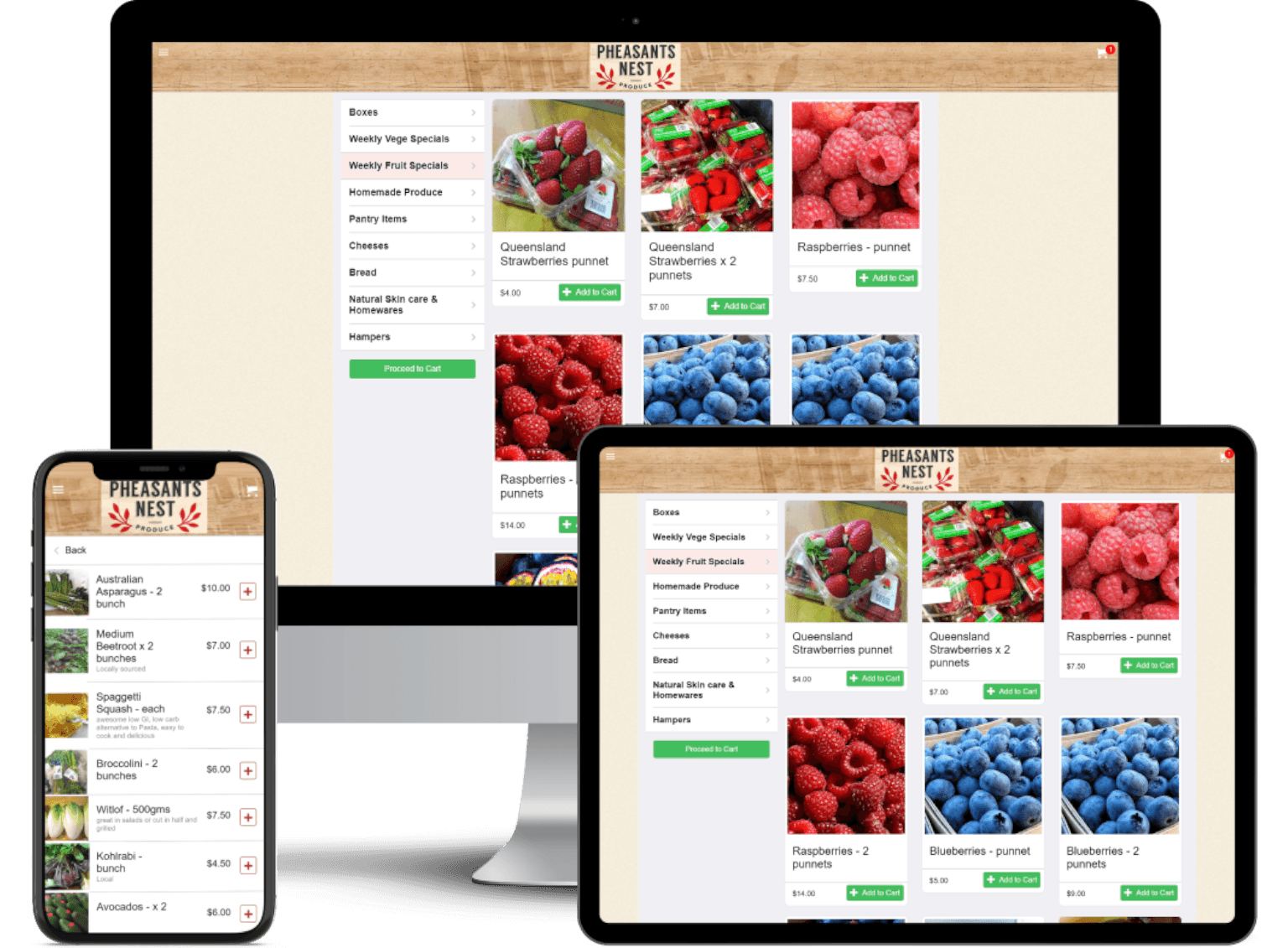 Branded apps shown on various devices